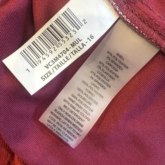 Vince Camuto Ruched Mesh Midi Bodycon Dress Long Sleeve Multi Size16 NWOT - Picture 10 of 12